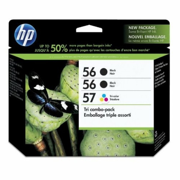 HP Druckkopf Nr. 56 + 56 + 57 2x schwarz + color SD399AE Multipack