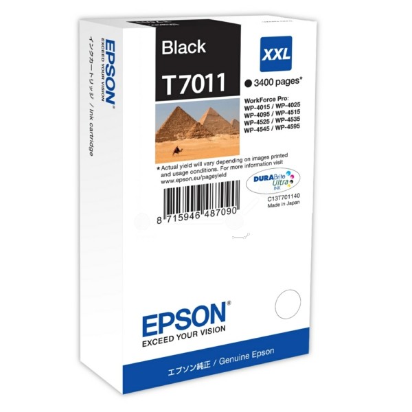 Epson Tintenpatrone T7011 schwarz C13T70114010