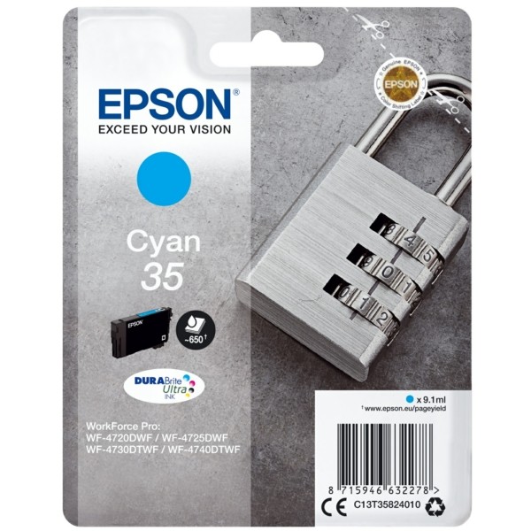 Epson Tintenpatrone 35 cyan C13T35824010