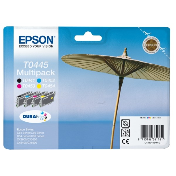 Epson Tintenpatrone T0445 BK,C,M,Y C13T04454010 Multipack