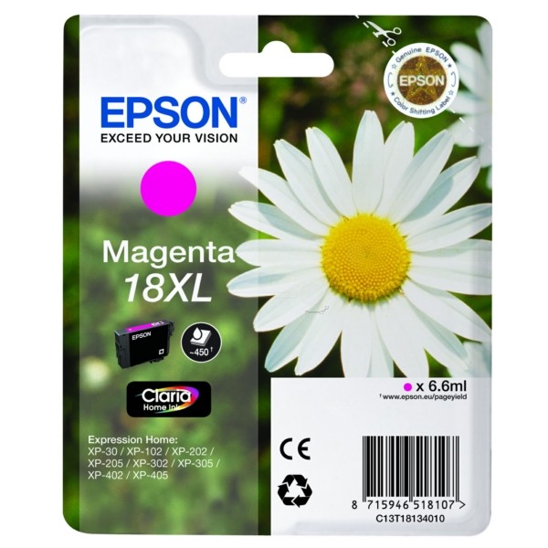 Epson Tintenpatrone 18XL magenta C13T18134010