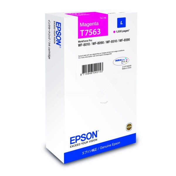 Epson Tintenpatrone T7563 magenta C13T756340