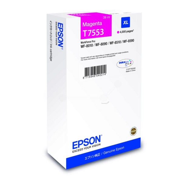 Epson Tintenpatrone T7553 magenta C13T755340
