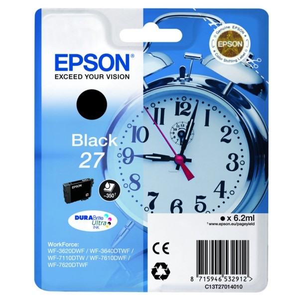 Epson Tintenpatrone 27 schwarz C13T27014010