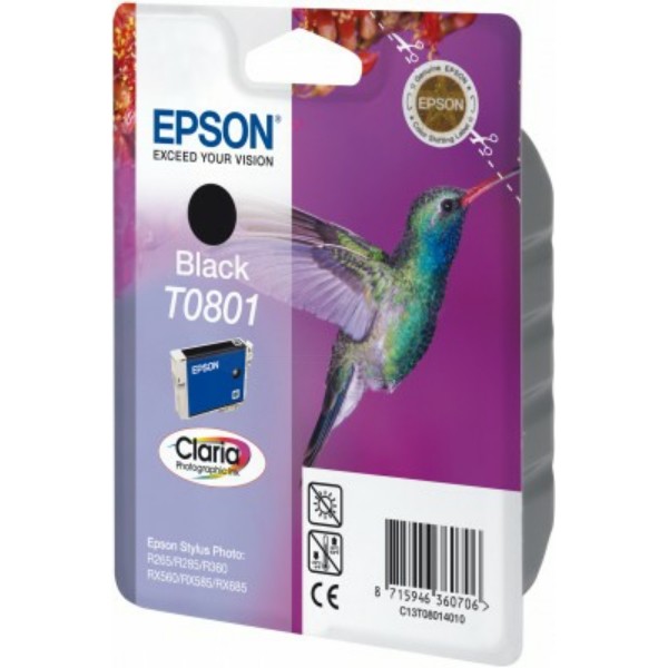 Epson Tintenpatrone T0801 schwarz C13T08014010