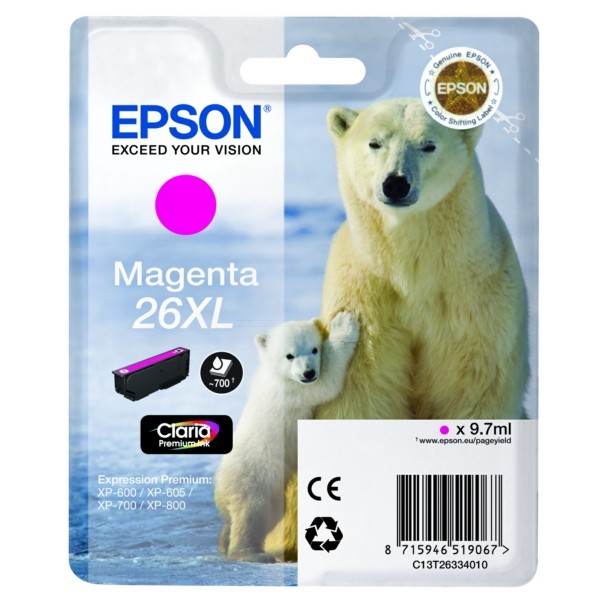 Epson Tintenpatrone 26XL magenta C13T26334010