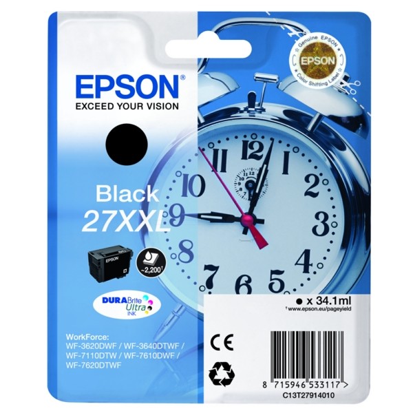 Epson Tintenpatrone 27XXL schwarz C13T27914010